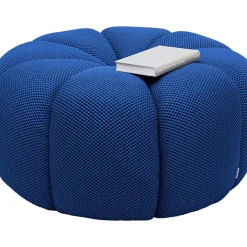 KARE Design Sitzbänke-Hocker Peppo Lounge Blau O80Cm