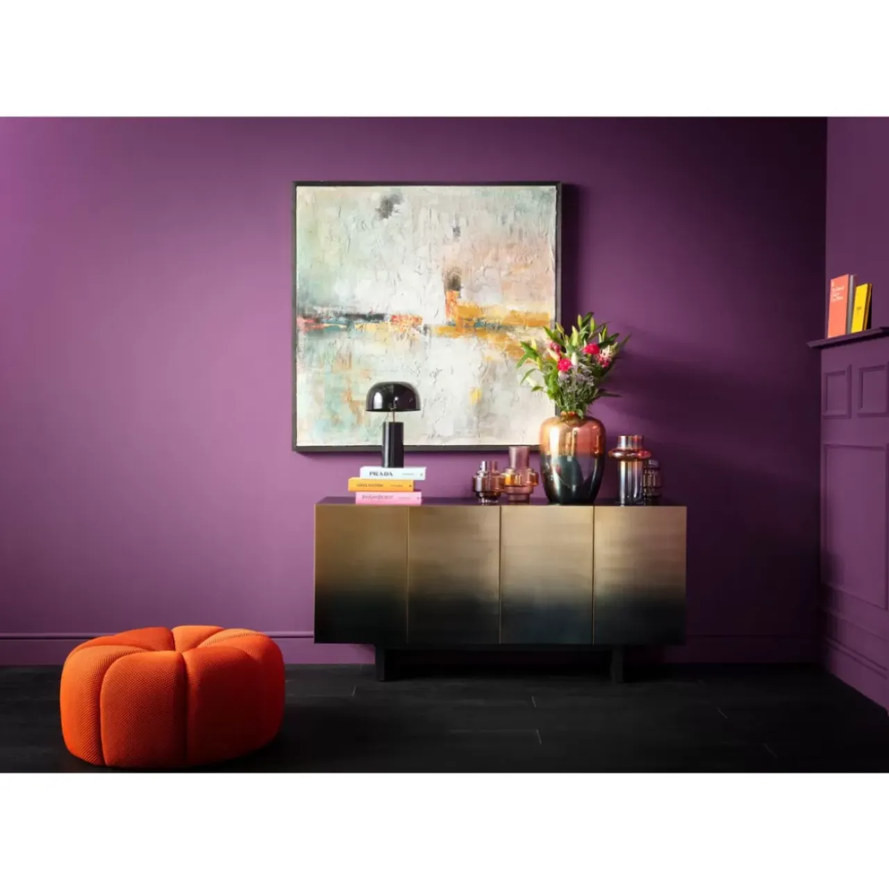 KARE Design Sitzbänke-Hocker Peppo Lounge Orange O80Cm