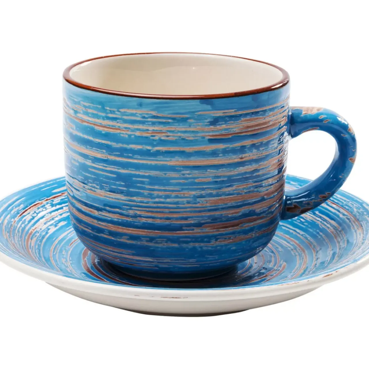 KARE Design Geschirr & Tischaccessoires-Kaffeetasse Swirl Blau (2/Set)