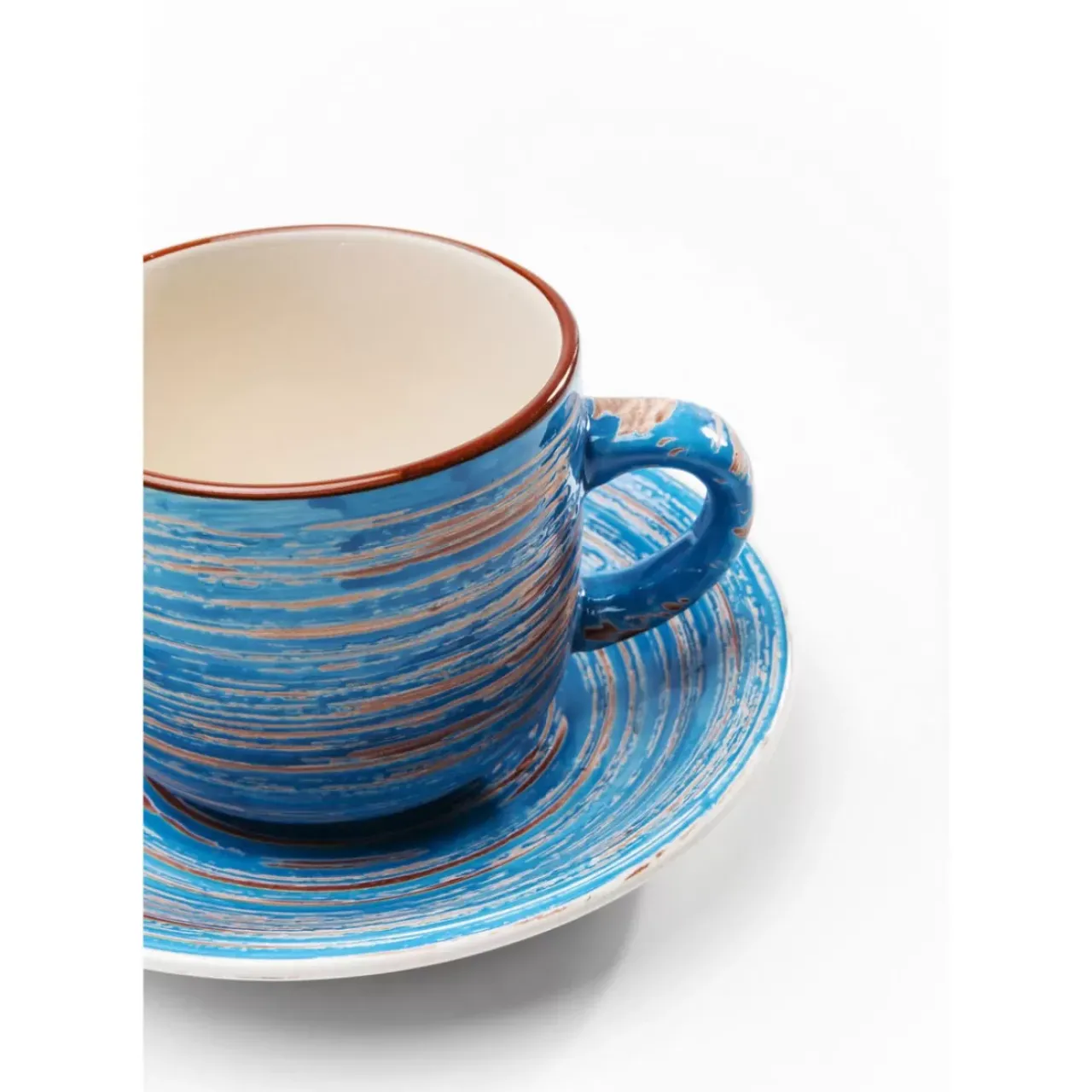 KARE Design Geschirr & Tischaccessoires-Kaffeetasse Swirl Blau (2/Set)