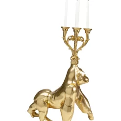 KARE Design Kerzenständer & Laternen-Kerzenständer Gorilla Gold