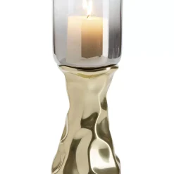 KARE Design Kerzenständer & Laternen-Kerzenständer Jade Gold 33Cm