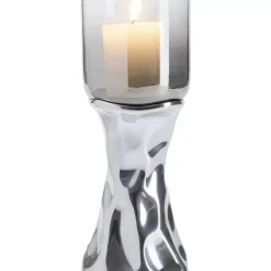 KARE Design Kerzenständer & Laternen-Kerzenständer Jade Silber 33Cm