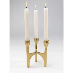 KARE Design Kerzenständer & Laternen-Kerzenständer Stacky Gold 15Cm