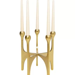 KARE Design Kerzenständer & Laternen-Kerzenständer Stacky Gold 31Cm