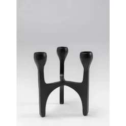 KARE Design Kerzenständer & Laternen-Kerzenständer Stacky Schwarz 15Cm