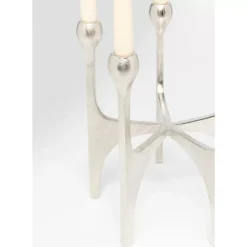 KARE Design Kerzenständer & Laternen-Kerzenständer Stacky Silber 31Cm