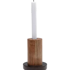 KARE Design Kerzenständer & Laternen-Kerzenständer Wood Zylinder 15Cm