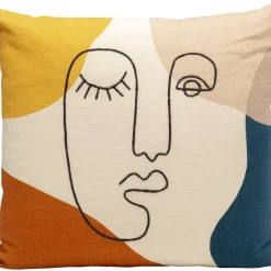 KARE Design Kissen-Kissen Face Art Multi 50X50Cm