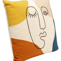 KARE Design Kissen-Kissen Face Art Multi 50X50Cm