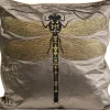 KARE Design Kissen-Kissen Glitter Dragonfly Braun 40X40Cm