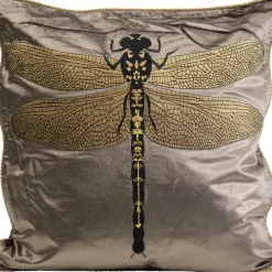 KARE Design Kissen-Kissen Glitter Dragonfly Braun 40X40Cm