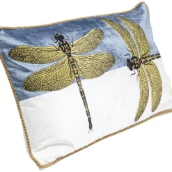 KARE Design Kissen-Kissen Glitter Dragonfly Weis 50X30Cm