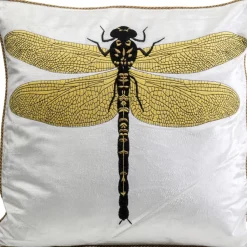 KARE Design Kissen-Kissen Glitter Dragonfly Weis 40X40Cm