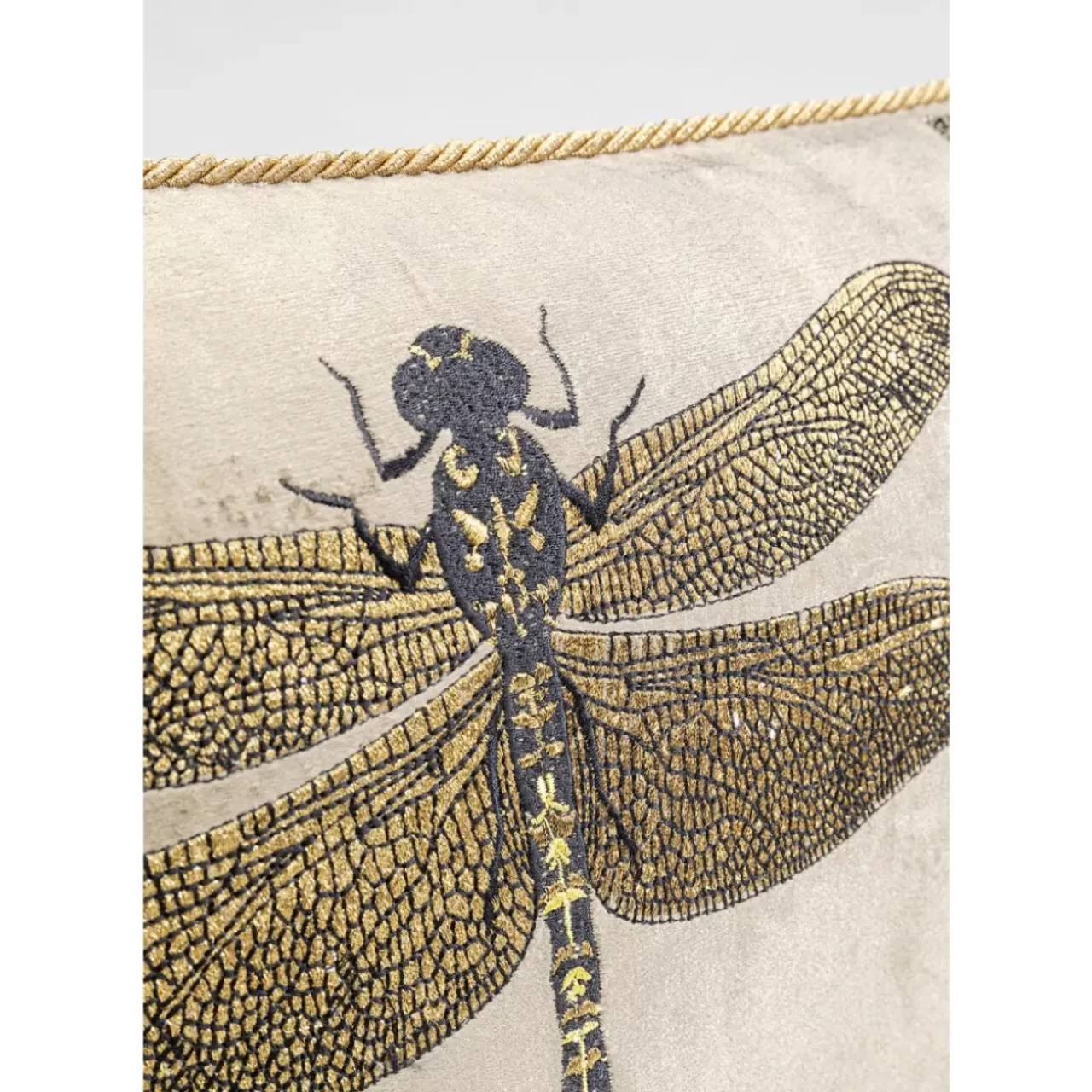 KARE Design Kissen-Kissen Glitter Dragonfly Braun 50X30Cm