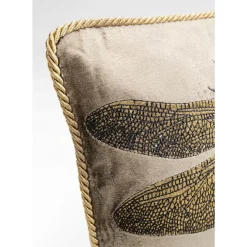 KARE Design Kissen-Kissen Glitter Dragonfly Braun 50X30Cm