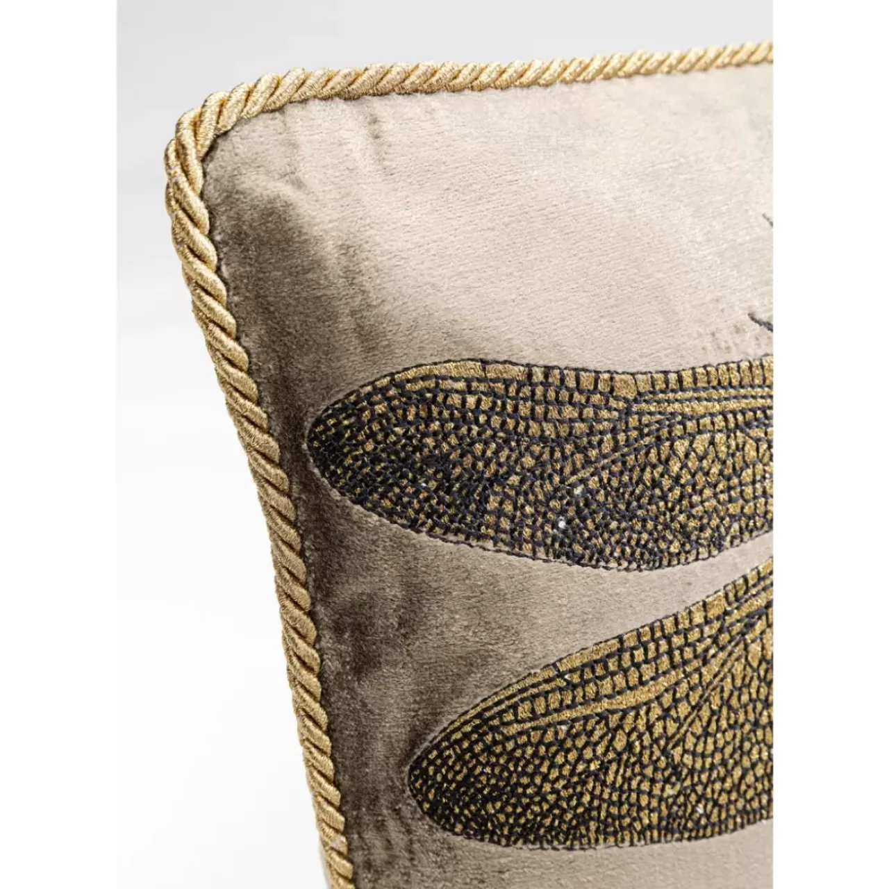 KARE Design Kissen-Kissen Glitter Dragonfly Braun 50X30Cm