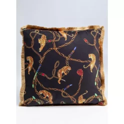 KARE Design Kissen-Kissen Tiger Chain Schwarz 45X45Cm