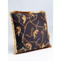 KARE Design Kissen-Kissen Tiger Chain Schwarz 45X45Cm