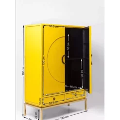 KARE Design Regale-Kleiderschrank Disk Yellow