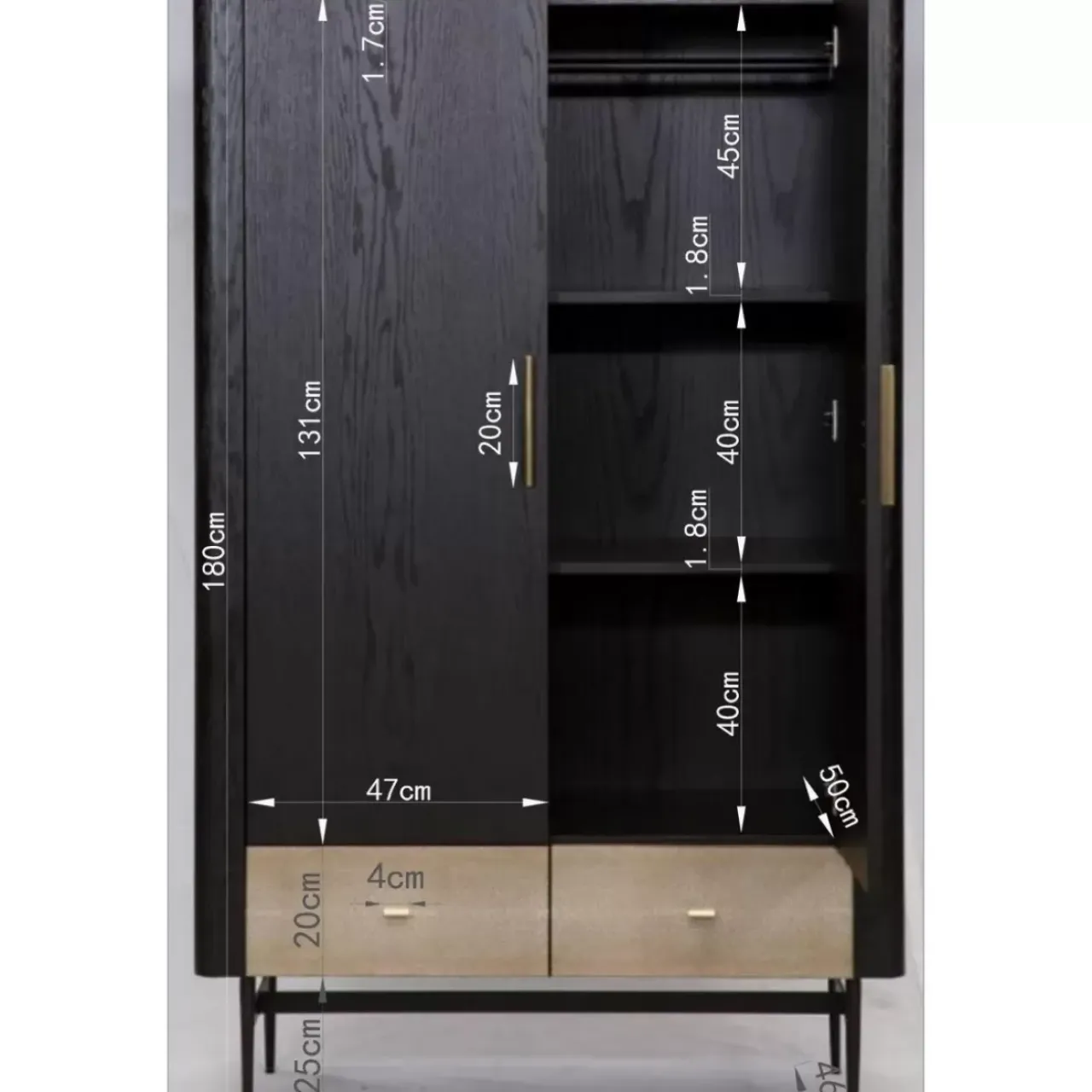 KARE Design Regale-Kleiderschrank Milano 180X110