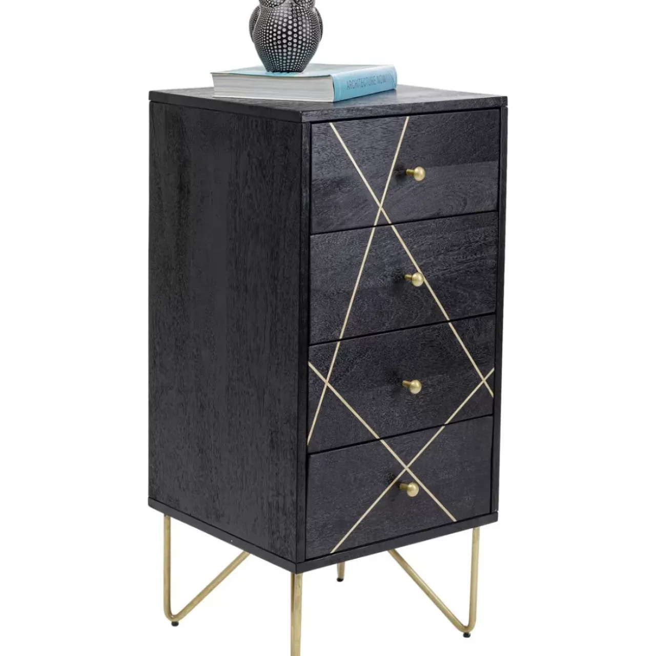 KARE Design Kommoden & Sideboards-Kommode Gold Vein 4 Schube 40X88Cm