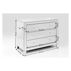 KARE Design Kommoden & Sideboards-Kommode Luxury 3 Schube