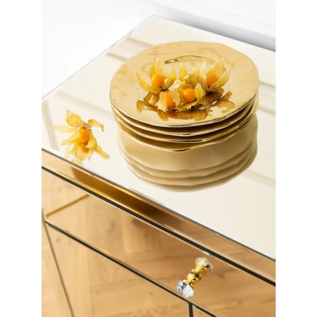 KARE Design Kommoden & Sideboards-Kommode Luxury Champagne 2-Turig 1 Schub