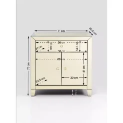 KARE Design Kommoden & Sideboards-Kommode Luxury Champagne 2-Turig 1 Schub