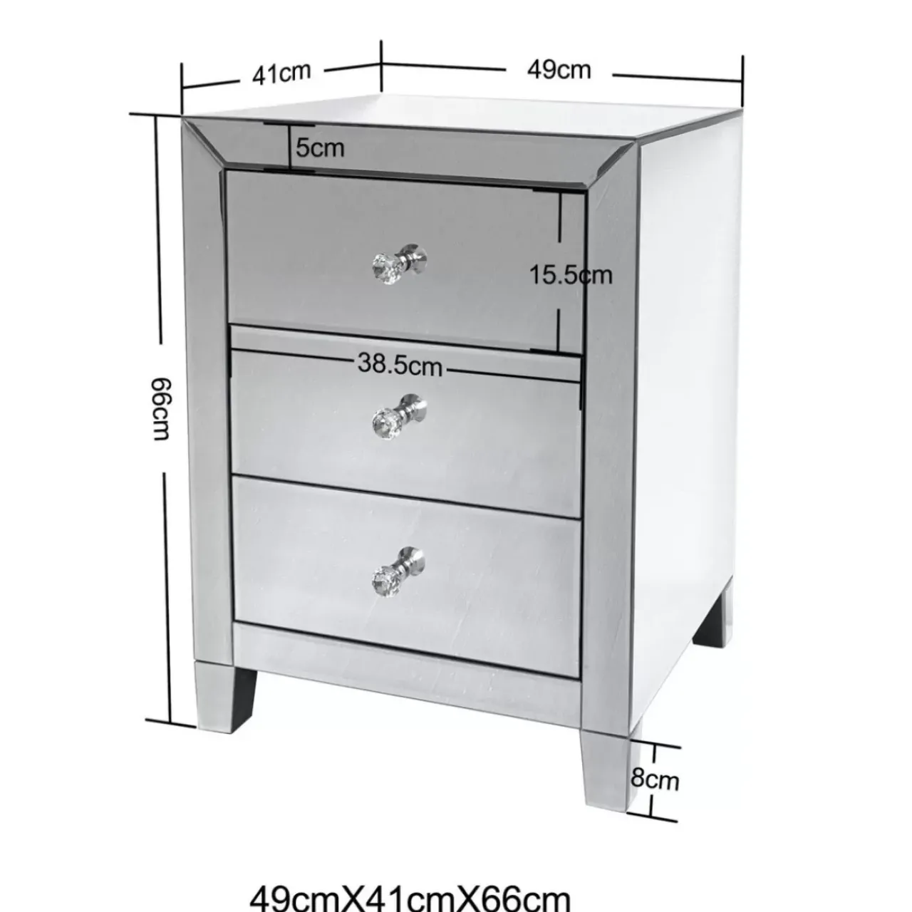 KARE Design Kommoden & Sideboards-Kommode Schmal Luxury 3 Schube