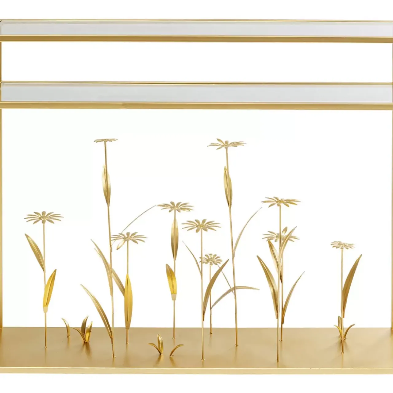 KARE Design Kommoden & Sideboards-Konsole Flower Meadow Gold 100