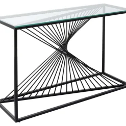 KARE Design Kommoden & Sideboards-Konsole Laser Schwarz Klarglas 120X40Cm