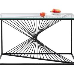 KARE Design Kommoden & Sideboards-Konsole Laser Schwarz Klarglas 120X40Cm