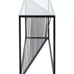 KARE Design Kommoden & Sideboards-Konsole Laser Schwarz Klarglas 120X40Cm