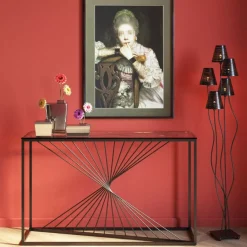 KARE Design Kommoden & Sideboards-Konsole Laser Schwarz Klarglas 120X40Cm