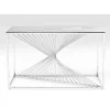 KARE Design Kommoden & Sideboards-Konsole Laser Silber Klarglas 120X40