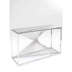 KARE Design Kommoden & Sideboards-Konsole Laser Silber Klarglas 120X40