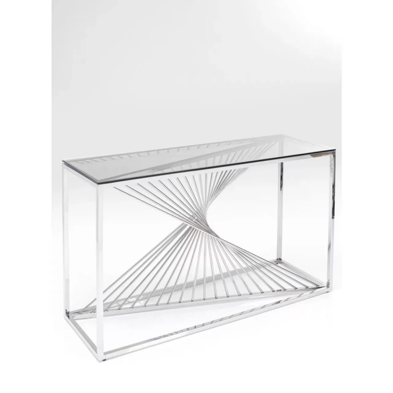 KARE Design Kommoden & Sideboards-Konsole Laser Silber Klarglas 120X40