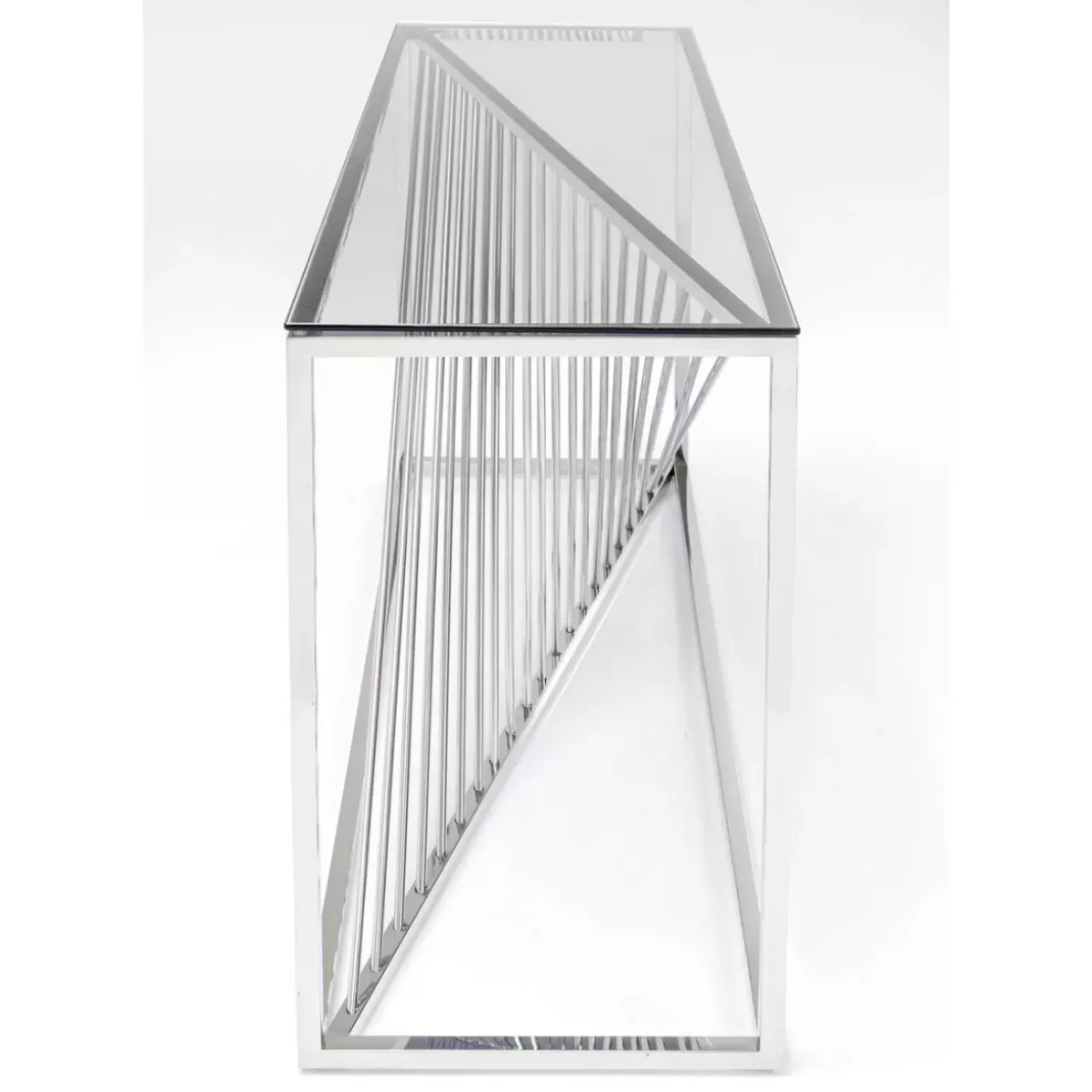 KARE Design Kommoden & Sideboards-Konsole Laser Silber Klarglas 120X40