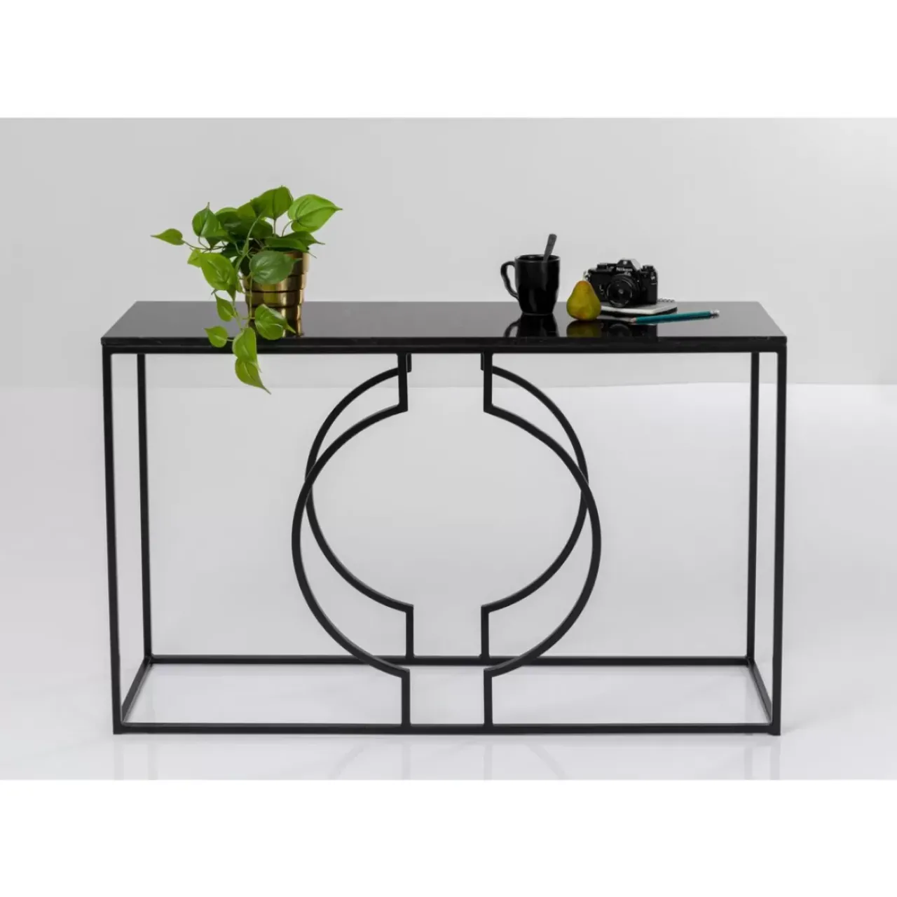 KARE Design Kommoden & Sideboards-Konsole Miami Loft Schwarz 120X75Cm