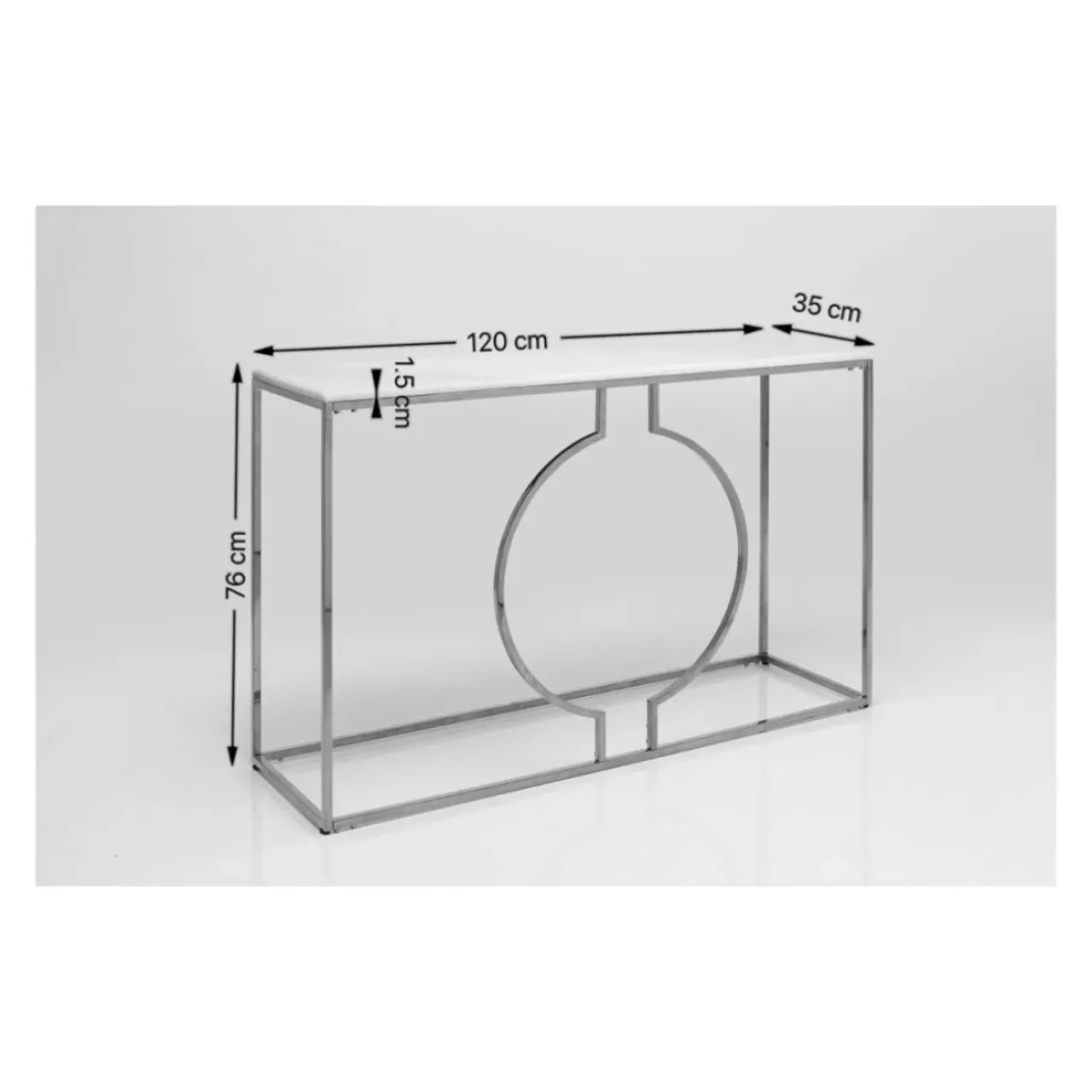 KARE Design Kommoden & Sideboards-Konsole Miami Loft Schwarz 120X75Cm