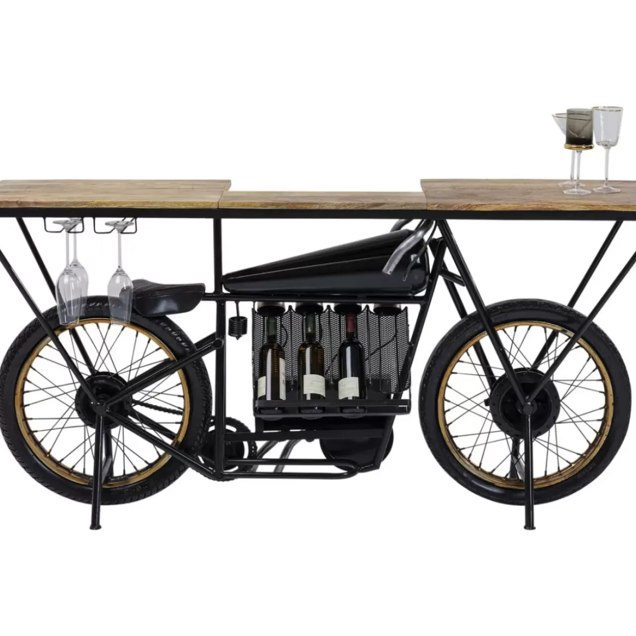 KARE Design Kommoden & Sideboards-Konsole Motorbike Schwarz