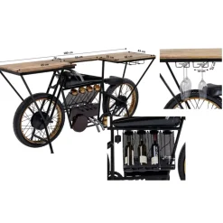 KARE Design Kommoden & Sideboards-Konsole Motorbike Schwarz