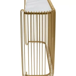 KARE Design Kommoden & Sideboards-Konsole Wire Glas Marble Gold 142X89Cm