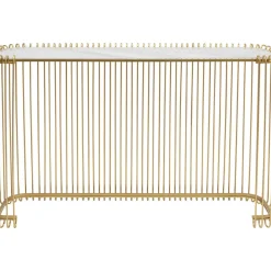 KARE Design Kommoden & Sideboards-Konsole Wire Glas Marble Gold 142X89Cm