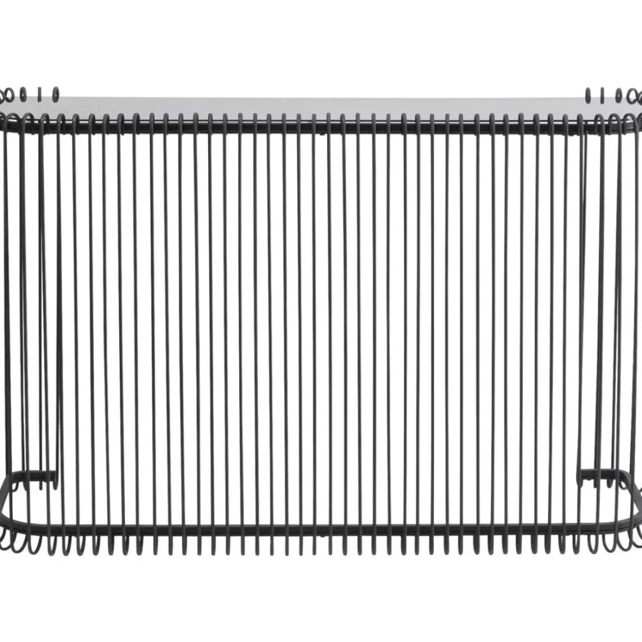 KARE Design Kommoden & Sideboards-Konsole Wire Glas Schwarz 142X89Cm