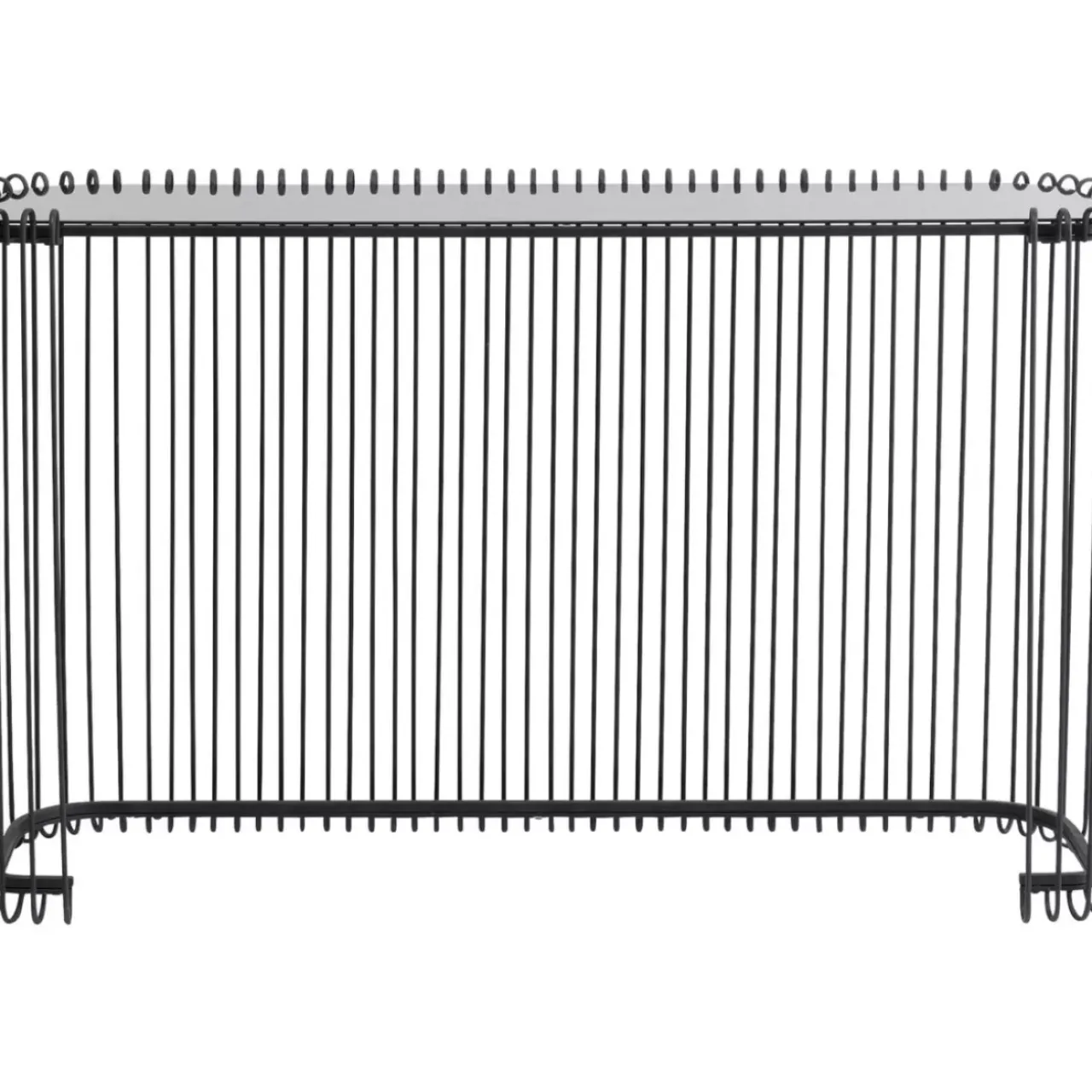 KARE Design Kommoden & Sideboards-Konsole Wire Glas Schwarz 142X89Cm