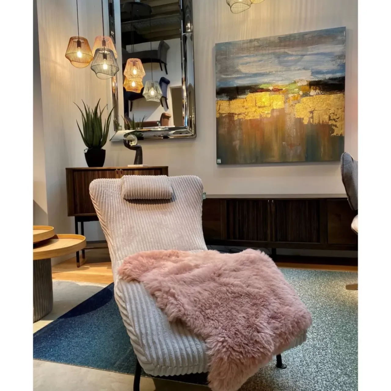 KARE Design Teppiche-Lammfell Heidi Rose 85X65Cm