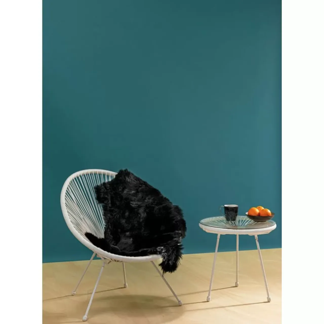 KARE Design Teppiche-Lammfell Heidi Schwarz 85X60