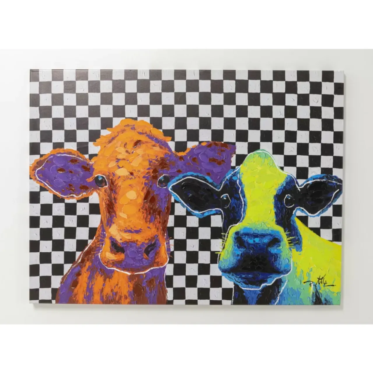 KARE Design Bilder-Leinwandbild Colorful Cows 120X90Cm